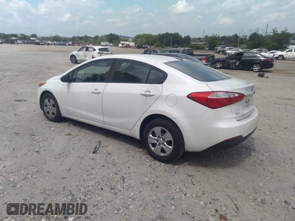 2016 Kia Forte LX with VIN KNAFX4A62G5527371, listed as a IAAI auction lot 39833806 with Not Provided miles. Bid and sale history available at carsss.com. Image 3.