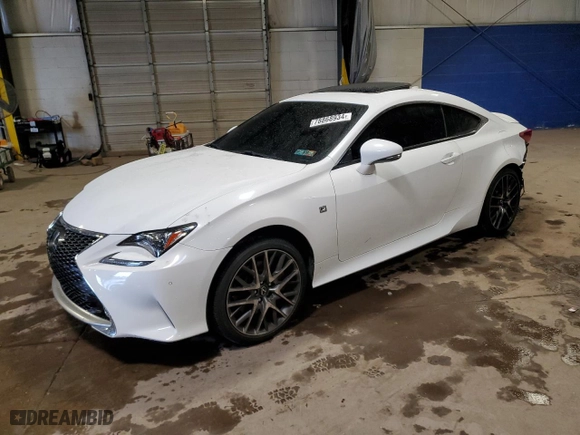 2015 Lexus RC 350 with VIN JTHSE5BC8F5005763, listed as a Copart auction lot 78868934 with 49,432 mi miles and Salvage Title. Bid and sale history available at carsss.com. Image 1.