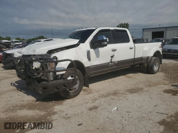 2021 Ford F-350 XL with VIN 1FT8W3DT1MED18581, listed as a Copart auction lot 63862105 with 145,308 mi miles and Salvage title. Bid and sale history available at DreamBid. Image 1.