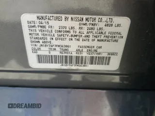 2015 Infiniti Q50 Premium с VIN JN1BV7AP7FM343861, выставлен на аукционе Copart как лот 60691395 с пробегом 95 927 миль миль и Списание • Salvage title. История ставок и продаж доступна на DreamBid. Изображение 13.