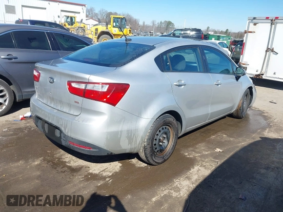 2014 Kia Rio LX with VIN KNADM4A35E6395218, listed as a IAAI auction lot 41614054 with 134,535 mi miles and . Bid and sale history available at DreamBid. Image 4.
