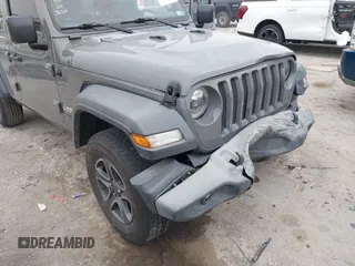 2018 Jeep Wrangler Unlimited Sport S with VIN 1C4HJXDN8JW203134, listed as a IAAI auction lot 42398860 with 103,801 mi miles and . Bid and sale history available at DreamBid. Image 6.
