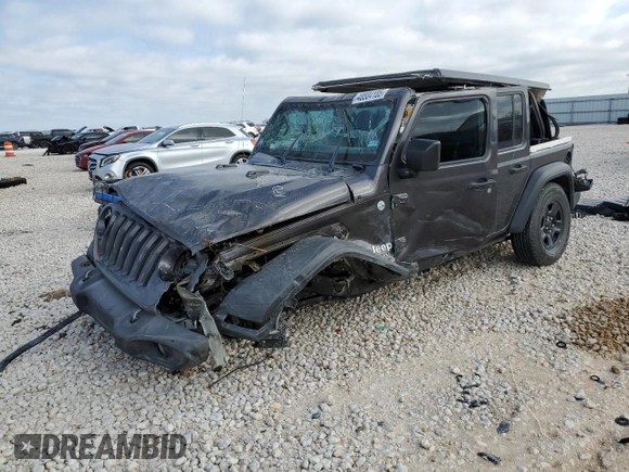 2020 Jeep Wrangler Unlimited Sport Altitude with VIN 1C4HJXDG6LW234273, listed as a Copart auction lot 48584185 with 74,936 mi miles and Salvage title. Bid and sale history available at DreamBid. Image 1.