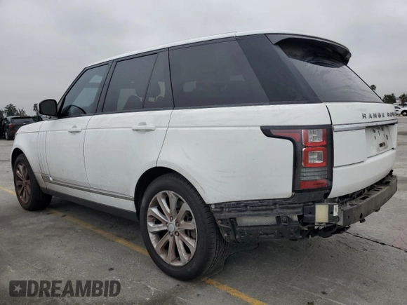 2016 Land Rover Range Rover HSE with VIN SALGS2VF1GA285127, listed as a Copart auction lot 59566225 with 128,567 mi miles and Salvage title. Bid and sale history available at DreamBid. Image 2.