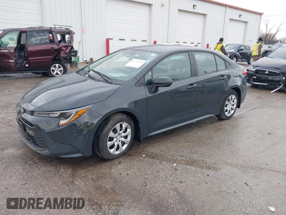 2025 Toyota Corolla LE with VIN 5YFB4MDE4SP233768, listed as a IAAI auction lot 41724474 with 6,079 mi miles. Bid and sale history available at carsss.com. Image 2.