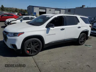 2019 Chevrolet Traverse Premier with VIN 1GNEVKKW9KJ299559, listed as a Copart auction lot 61656175 with 78,257 mi miles and Salvage title. Bid and sale history available at DreamBid. Image 1.