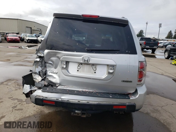 2006 Honda Pilot EX with VIN 2HKYF18436H532899, listed as a Copart auction lot 52142875 with 228,685 mi miles and Salvage Title. Bid and sale history available at DreamBid. Image 6.