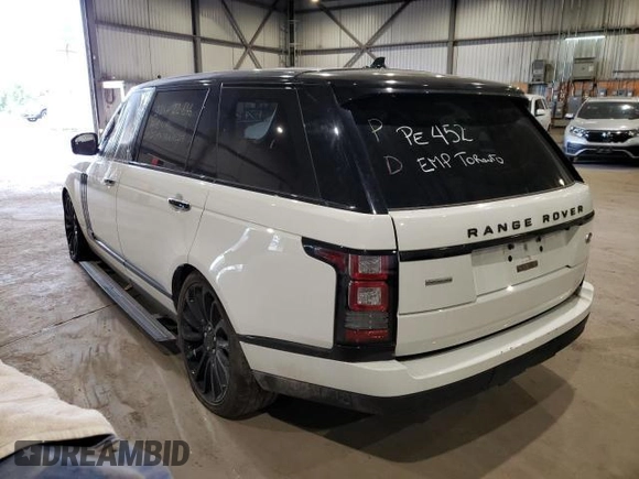 2016 Land Rover Range Rover z VIN SALGV3EF8GA318203, wystawiony jako Copart lot #37077963 z przebiegiem 60 125 mil mil oraz Czysty tytuł • Clean title. Historia ofert i sprzedaży dostępna na DreamBid. Obrazek 3.