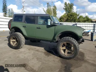 2022 Ford Bronco with VIN 1FMDE5BH2NLB28017, listed as a Copart auction lot 43653805 with 12,448 mi miles and Salvage Title. Bid and sale history available at carsss.com. Image 4.