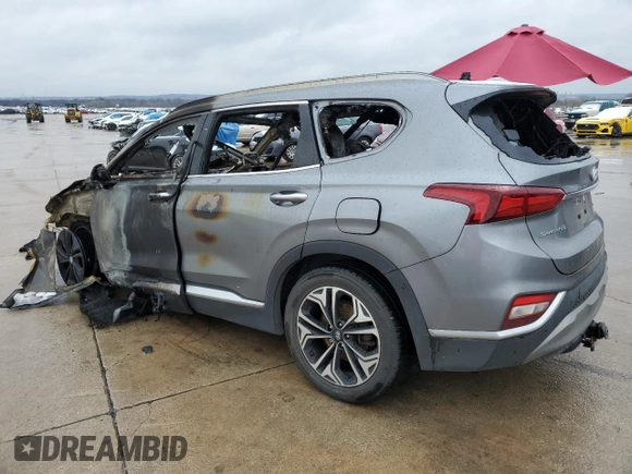 2019 Hyundai Santa Fe Ultimate with VIN 5NMS5CAA5KH076688, listed as a Copart auction lot 87656435 with 0 mi miles and Non Repairable. Bid and sale history available at carsss.com. Image 2.