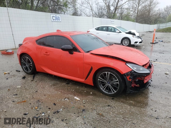 2023 Toyota 86 Premium with VIN JF1ZNBE15P9755260, listed as a Copart auction lot 51524735 with 18,117 mi miles and Salvage Title. Bid and sale history available at DreamBid. Image 4.