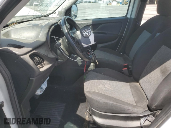 2017 Ram ProMaster City Cargo Tradesman with VIN ZFBERFAB8H6E30579, listed as a Copart auction lot 58069185 with 78,878 mi miles and Salvage title. Bid and sale history available at DreamBid. Image 7.