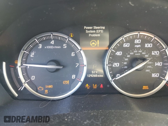 2017 Acura MDX with VIN 5J8YD4H3XHL003903, listed as a Copart auction lot 85046164 with 129,268 mi miles and Salvage Title. Bid and sale history available at carsss.com. Image 9.