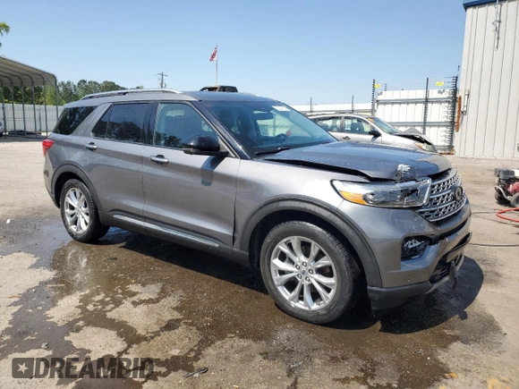 2021 Ford Explorer Limited with VIN 1FMSK7FH9MGB35852, listed as a Copart auction lot 52357815 with 100,954 mi miles and Salvage title. Bid and sale history available at DreamBid. Image 4.