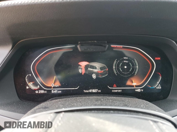2019 BMW X5 xDrive40i with VIN 5UXCR6C58KLL21278, listed as a Copart auction lot 89139515 with 41,927 mi miles and Salvage Title. Bid and sale history available at carsss.com. Image 9.