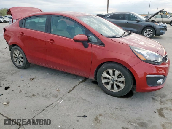 2017 Kia Rio EX with VIN KNADN4A30H6058618, listed as a Copart auction lot 49599575 with 97,654 mi miles and Salvage Title. Bid and sale history available at carsss.com. Image 4.