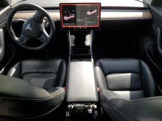 2018 Tesla Model 3 Long Range Battery with VIN 5YJ3E1EA7JF040942, listed as a Copart auction lot 56147225 with 82,482 mi miles and Salvage Title. Bid and sale history available at DreamBid. Image 8.