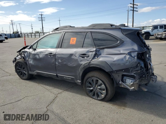 2025 Subaru Outback Onyx z VIN 4S4BTALC9S3127158, wystawiony jako Copart lot #53955145 z przebiegiem Nie podano mil oraz Szkoda całkowita • Salvage title. Historia ofert i sprzedaży dostępna na DreamBid. Obrazek 2.