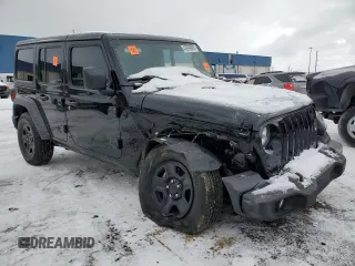 2022 Jeep Wrangler Unlimited Sport S z VIN 1C4HJXDG7NW227321, wystawiony jako Copart lot #45699695 z przebiegiem 25 369 mil mil oraz Szkoda całkowita • Salvage title. Historia ofert i sprzedaży dostępna na DreamBid. Obrazek 4.