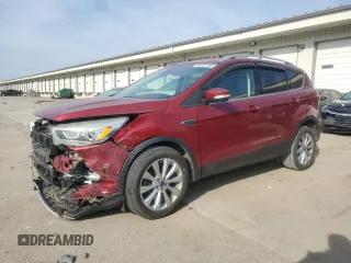 2017 Ford Escape Titanium with VIN 1FMCU0J99HUA37823, listed as a Copart auction lot 48224185 with 133,633 mi miles and Salvage Title. Bid and sale history available at DreamBid. Image 1.