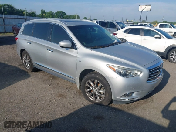 2014 Infiniti QX60 with VIN 5N1AL0MN7EC535832, listed as a IAAI auction lot 42117768 with 191,867 mi miles. Bid and sale history available at carsss.com. Image 1.
