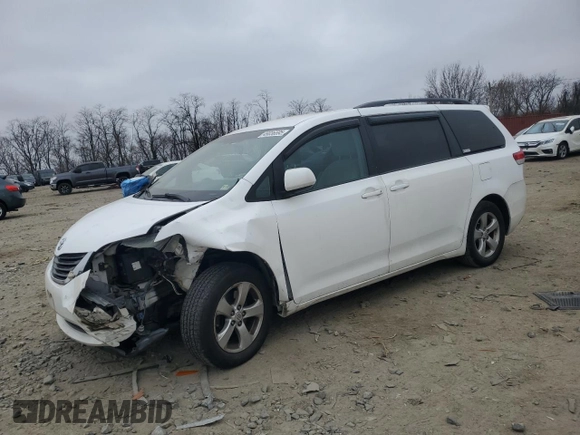 2011 Toyota Sienna LE AAS with VIN 5TDKK3DC9BS130285, listed as a Copart auction lot 49036595 with 0 mi miles and Salvage Title. Bid and sale history available at carsss.com. Image 1.