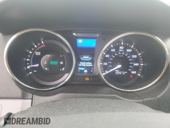 2012 Hyundai Sonata Hybrid with VIN KMHEC4A44CA020400, listed as a Copart auction lot 52800445 with 89,972 mi miles and Salvage Title. Bid and sale history available at DreamBid. Image 9.