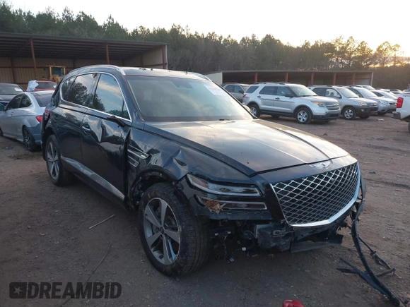 2021 Genesis GV80 with VIN KMUHCESC7MU063042, listed as a IAAI auction lot 41236516 with 40,535 mi miles and . Bid and sale history available at DreamBid. Image 6.