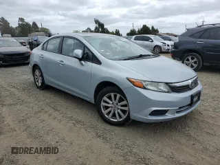 2012 Honda Civic EX with VIN 2HGFB2F86CH579963, listed as a Copart auction lot 53362995 with Not Provided miles and Non Repairable. Bid and sale history available at DreamBid. Image 4.