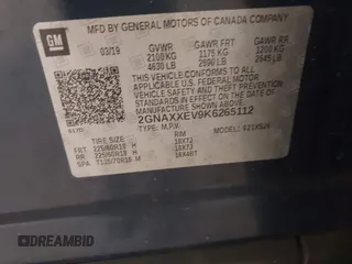 2019 Chevrolet Equinox Premier z VIN 2GNAXXEV9K6265112, wystawiony jako IAAI lot #42277109 z przebiegiem 64 261 mil mil oraz . Historia ofert i sprzedaży dostępna na DreamBid. Obrazek 9.