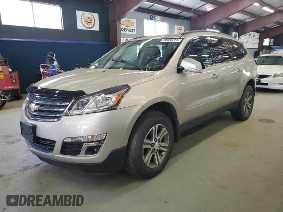 2015 Chevrolet Traverse LT z VIN 1GNKRGKD4FJ150775, wystawiony jako Copart lot #59920715 z przebiegiem 117 489 mil mil oraz Czysty tytuł • Clean title. Historia ofert i sprzedaży dostępna na DreamBid. Obrazek 1.