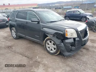 2014 GMC Terrain SLE with VIN 2GKALMEK4E6129553, listed as a IAAI auction lot 42005262 with 158,553 mi miles. Bid and sale history available at carsss.com. Image 1.