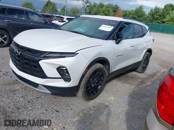 2023 Chevrolet Blazer LT с VIN 3GNKBCR4XPS224431, выставлен на аукционе IAAI как лот 42232072 с пробегом 20 872 миль миль и . История ставок и продаж доступна на DreamBid. Изображение 2.
