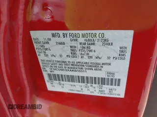 2010 Ford Escape Limited with VIN 1FMCU9EGXAKB10311, listed as a IAAI auction lot 42435998 with 82,759 mi miles and . Bid and sale history available at DreamBid. Image 9.
