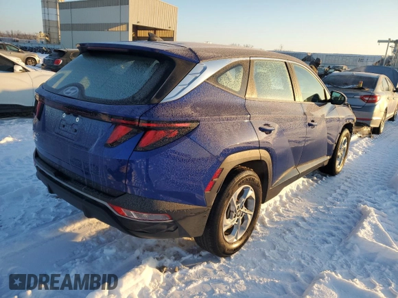 2022 Hyundai Tucson SE with VIN 5NMJA3AE6NH007667, listed as a Copart auction lot 87687995 with 27,658 mi miles and Salvage Title. Bid and sale history available at DreamBid. Image 3.