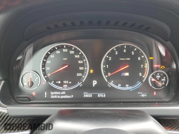 2015 BMW M6 with VIN WBSLZ9C52FD651302, listed as a Copart auction lot 79278924 with 34,033 mi miles and Salvage title. Bid and sale history available at DreamBid. Image 9.