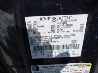 2014 Ford F-150 XL z VIN 1FTFW1ET4EKF06640, wystawiony jako IAAI lot #42372719 z przebiegiem 226 540 mil mil oraz . Historia ofert i sprzedaży dostępna na DreamBid. Obrazek 9.