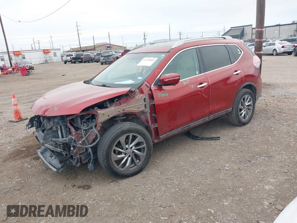 2015 Nissan Rogue SL with VIN 5N1AT2MT0FC866375, listed as a IAAI auction lot 41236983 with 125,074 mi miles. Bid and sale history available at carsss.com. Image 2.