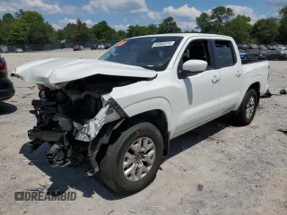2022 Nissan Frontier SV with VIN 1N6ED1EK2NN671977, listed as a Copart auction lot 63064514 with 38,416 mi miles and Salvage Title. Bid and sale history available at carsss.com. Image 1.