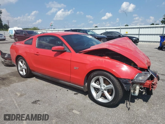 2010 Ford Mustang GT with VIN 1ZVBP8CH7A5119542, listed as a Copart auction lot 64825195 with 45,211 mi miles and Clean title. Bid and sale history available at DreamBid. Image 4.