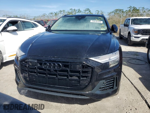 2022 Audi Q8 Premium Plus with VIN WA1BVBF17ND007494, listed as a Copart auction lot 75910184 with 0 mi miles and Non Repairable. Bid and sale history available at carsss.com. Image 5.