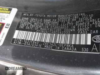 2011 Toyota Corolla L with VIN 2T1BU4EE4BC542333, listed as a IAAI auction lot 42122502 with 100,331 mi miles. Bid and sale history available at carsss.com. Image 9.