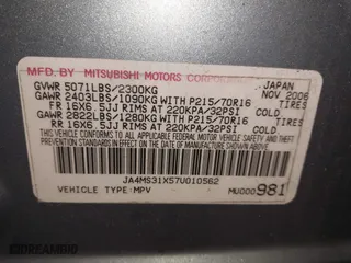 2007 Mitsubishi Outlander ES with VIN JA4MS31X57U010562, listed as a IAAI auction lot 41446868 with 115,464 mi miles. Bid and sale history available at carsss.com. Image 9.