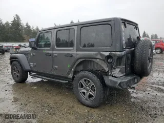 2018 Jeep Wrangler Unlimited Sport S with VIN 1C4HJXDG1JW292174, listed as a Copart auction lot 46544505 with 123,653 mi miles and Salvage Title. Bid and sale history available at carsss.com. Image 2.