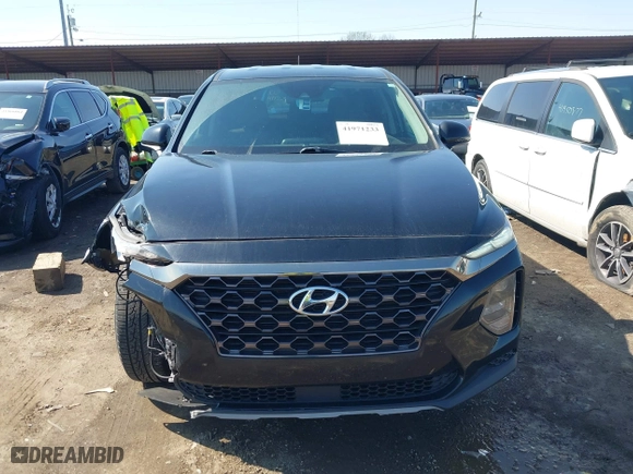 2019 Hyundai Santa Fe SE with VIN 5NMS23AD0KH023450, listed as a IAAI auction lot 41971233 with 52,109 mi miles. Bid and sale history available at carsss.com. Image 12.