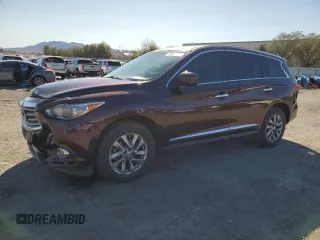 2013 Infiniti JX35 with VIN 5N1AL0MN1DC307646, listed as a Copart auction lot 49687685 with 151,069 mi miles and Salvage Title. Bid and sale history available at carsss.com. Image 1.