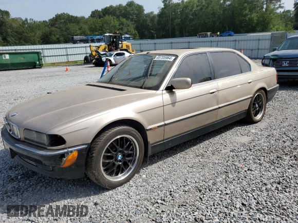 1998 BMW 7 Series 740il with VIN WBAGJ8323WDM24309, listed as a Copart auction lot 65705964 with 206,422 mi miles and Clean Title. Bid and sale history available at carsss.com. Image 1.