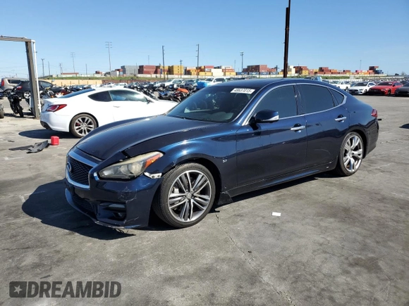 2017 Infiniti Q70 3.7 z VIN JN1BY1AP1HM741381, wystawiony jako Copart lot #48637015 z przebiegiem 122 862 mil mil oraz Szkoda całkowita • Salvage title. Historia ofert i sprzedaży dostępna na DreamBid. Obrazek 1.