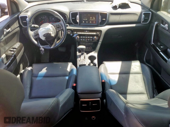2019 Kia Sportage EX with VIN KNDPN3AC0K7601493, listed as a Copart auction lot 54046845 with 100,386 mi miles and Salvage title. Bid and sale history available at DreamBid. Image 8.