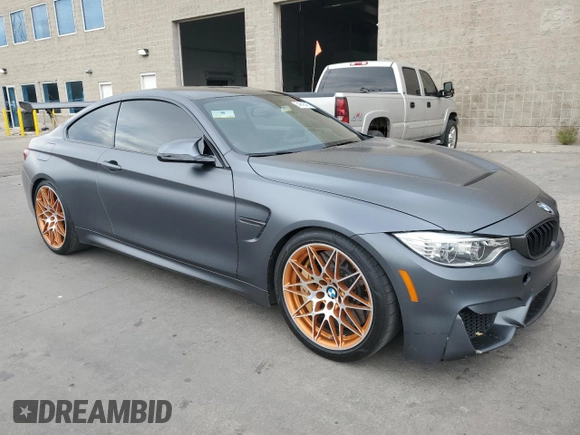 2016 BMW M4 with VIN WBS4S9C56GK578862, listed as a Copart auction lot 64843405 with 2,588 mi miles and Clean title. Bid and sale history available at DreamBid. Image 4.